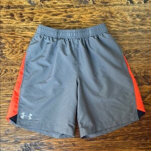 Under Armour Gray and Orange Athletic Shorts